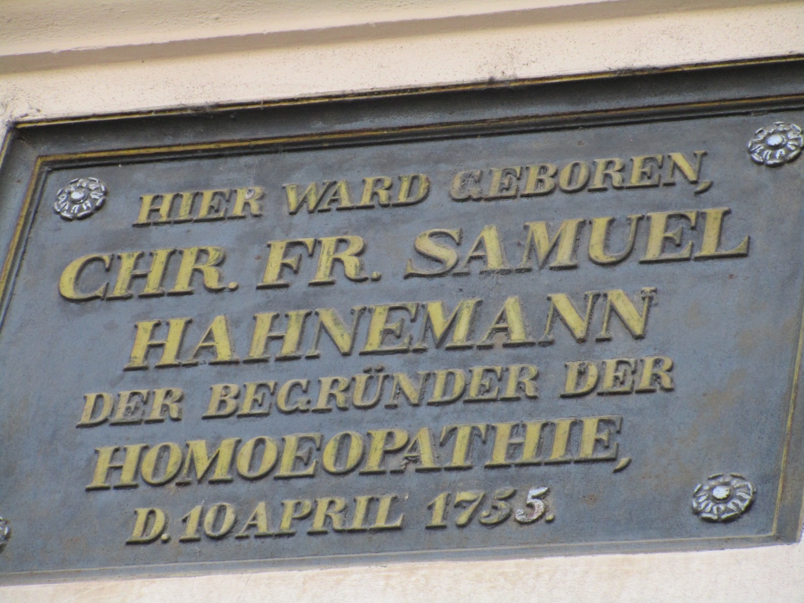 Gedenktafel Hahnemannhaus kompr